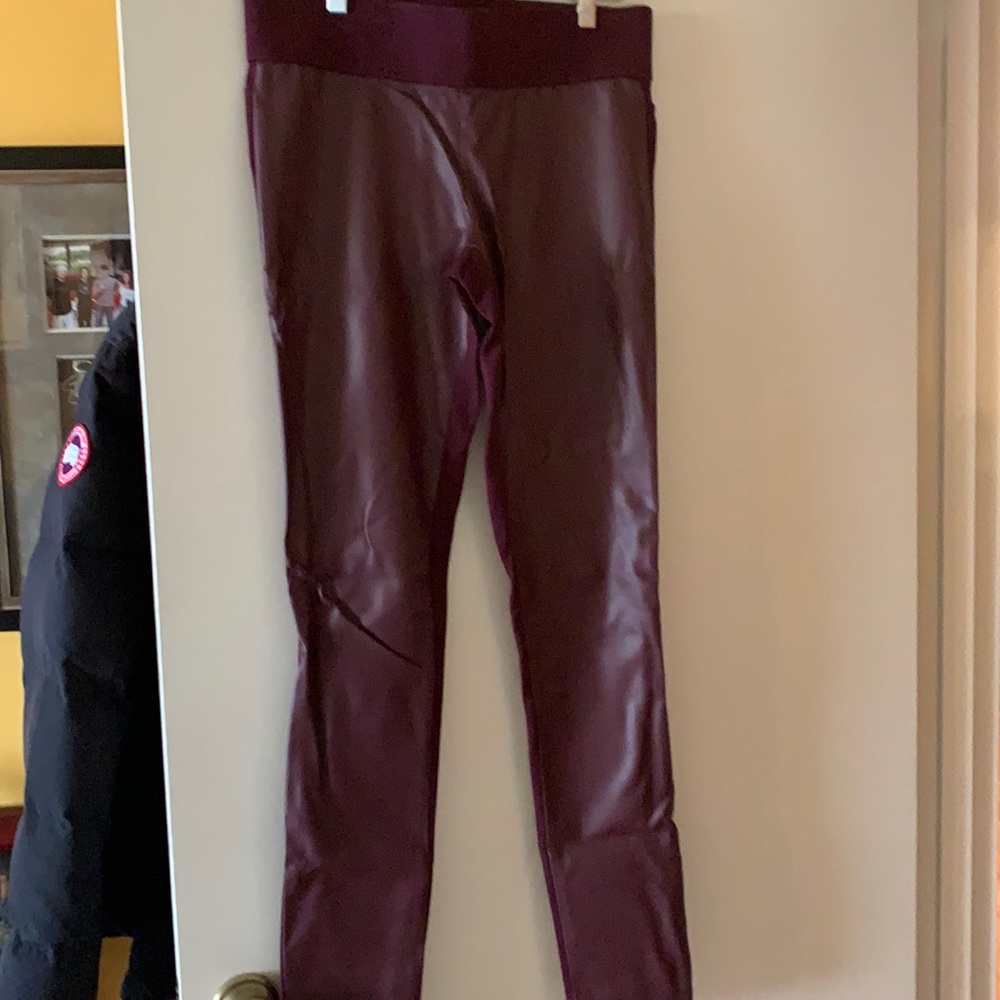 Club Monaco Faux leather and knit leggings
